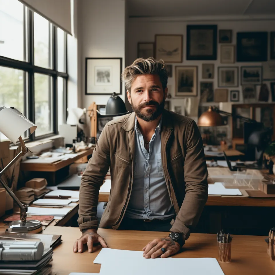 Coach maschio giovane motivato