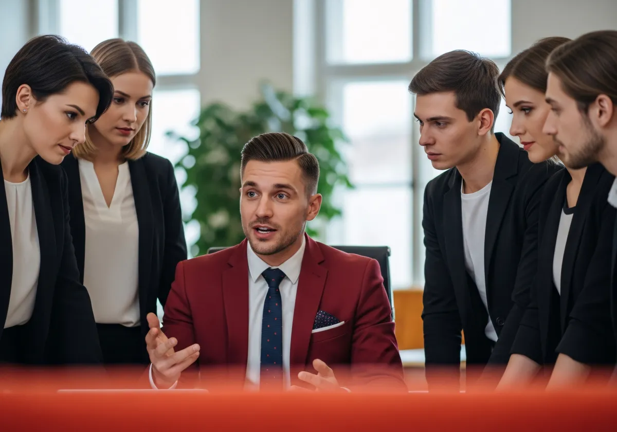 회의 중인 다양한 기업팀