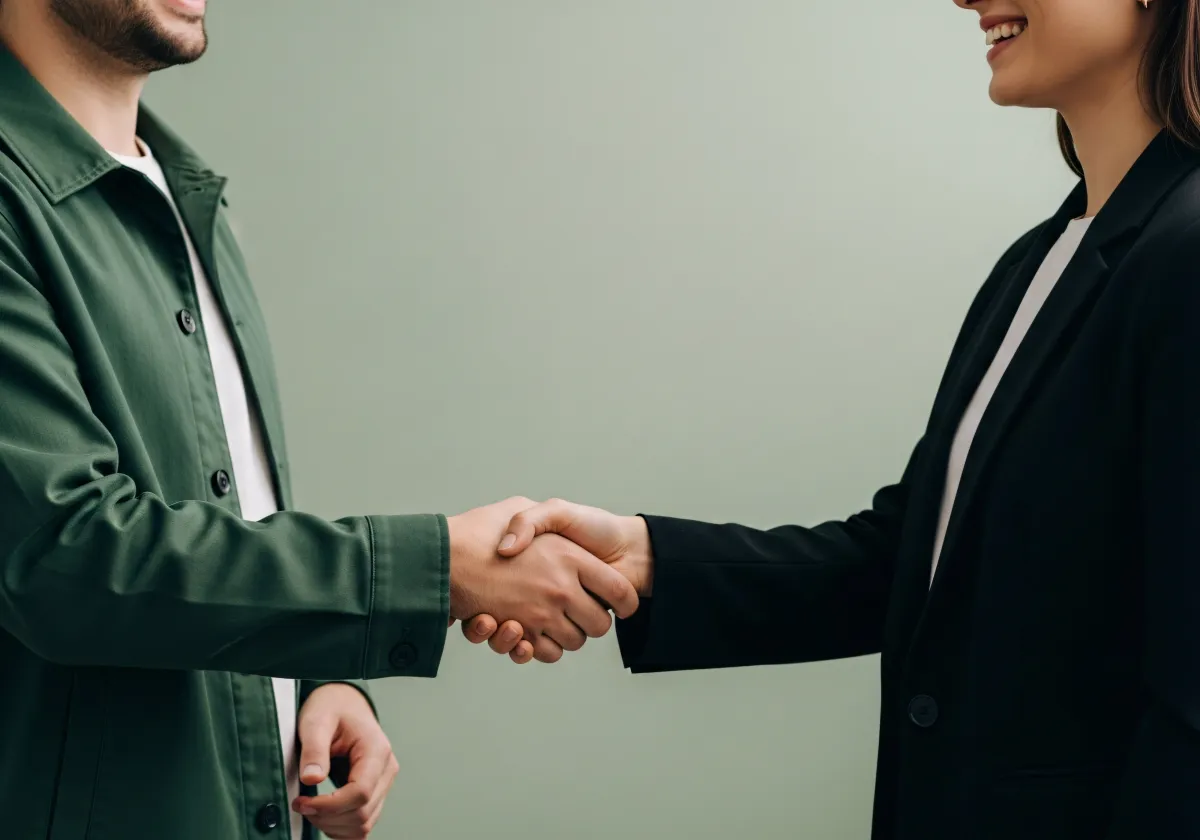 성공적인 사업 투자 협약 장면